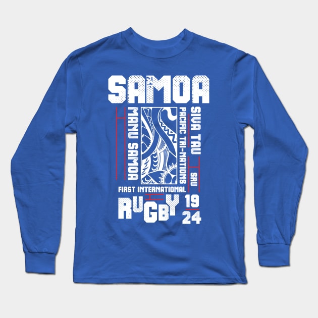 Manu Samoa Rugby Fan Memorabilia Siva Tau Long Sleeve T-Shirt by CGD